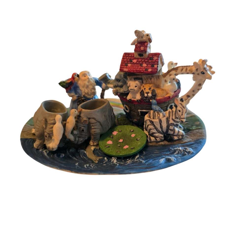 Miniature Noah's Ark Tea Set Animals See Description